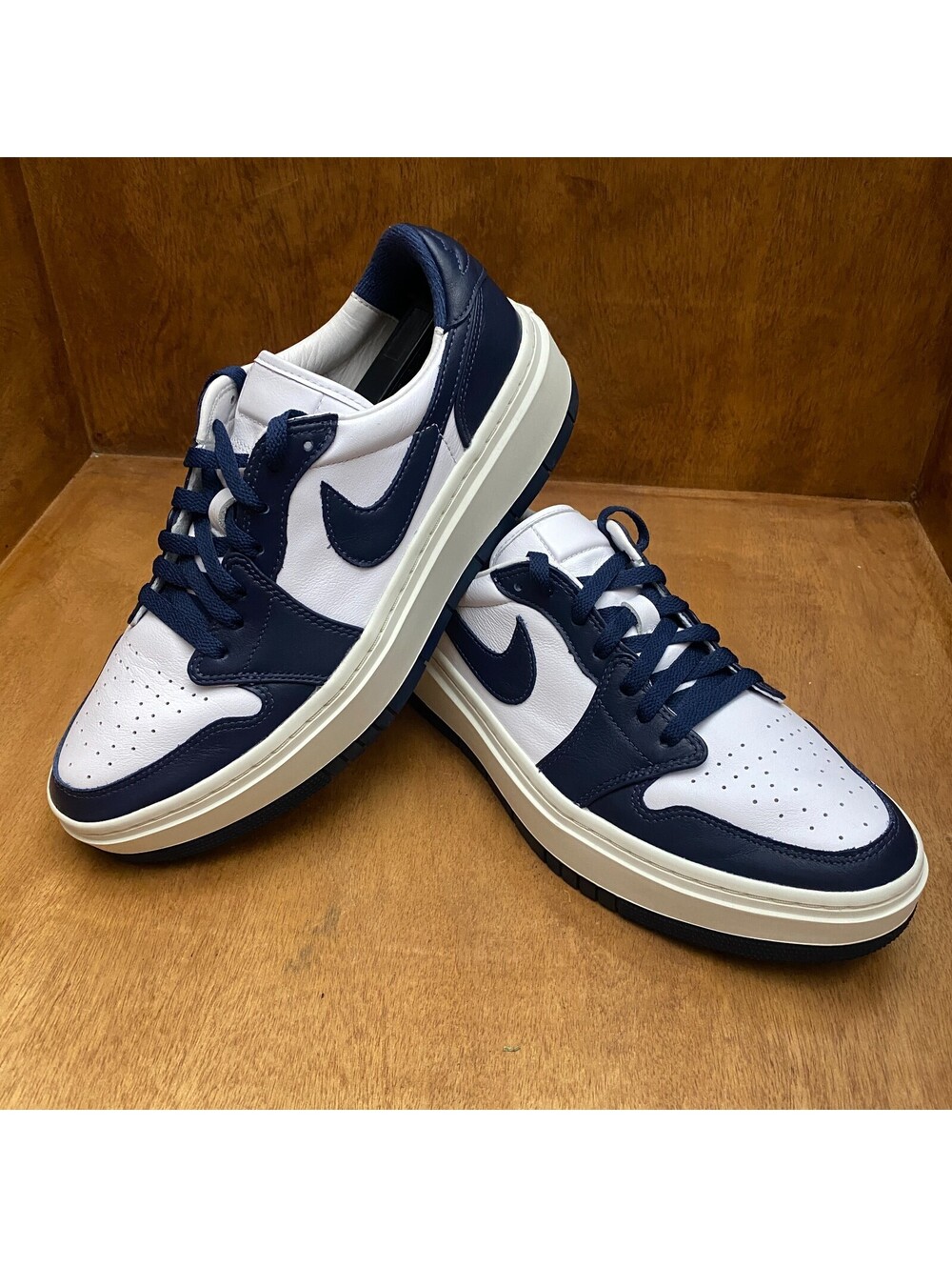 Nike Air Jordan 1 Elevate Low Shoes Womens 11.5 Navy White Sneakers DH7004-141 - Picture 2 of 15